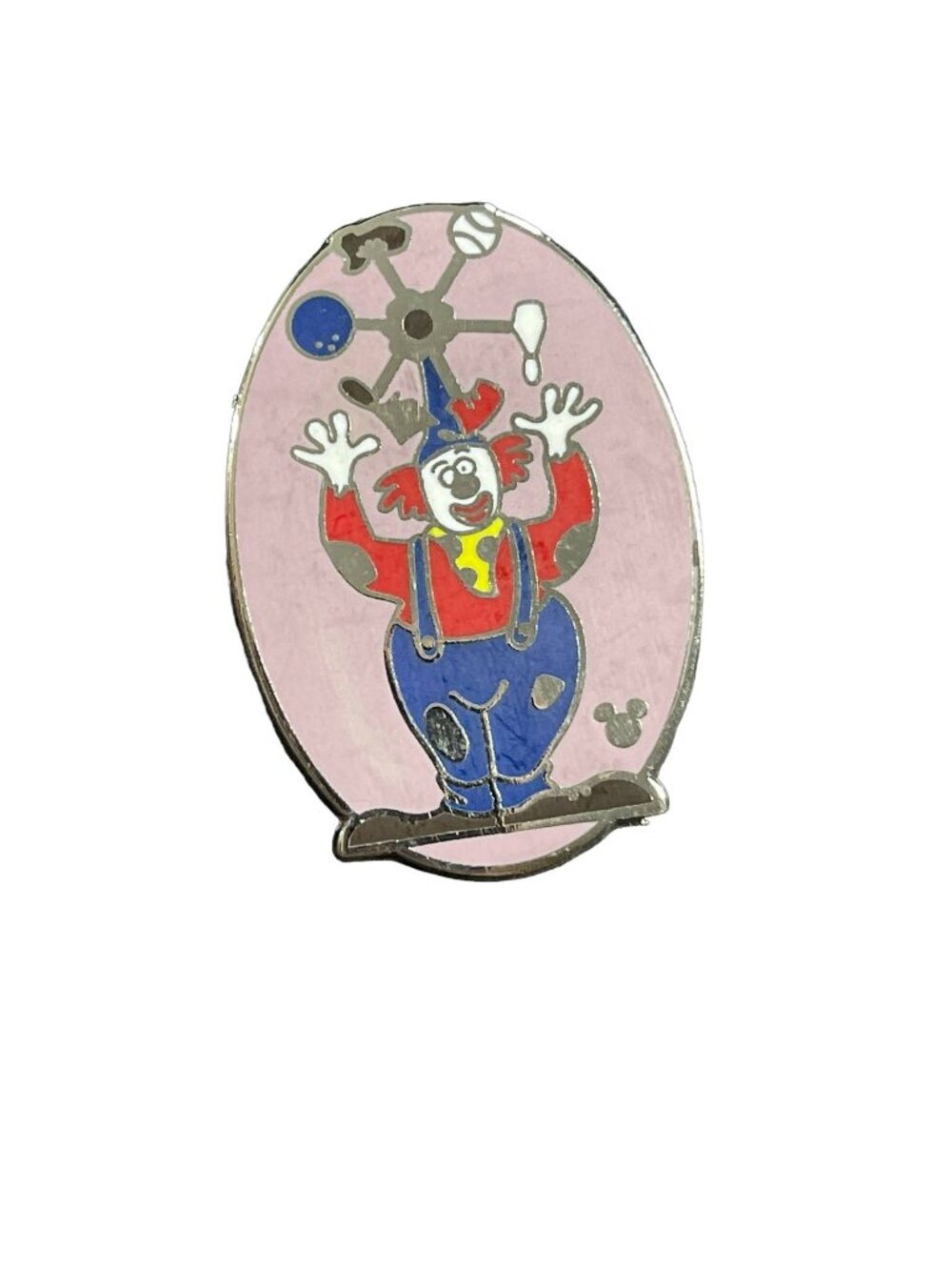Disney Pinwheels Clown Trading Pin Hidden Mickey Juggling Toontown Brooch Badge